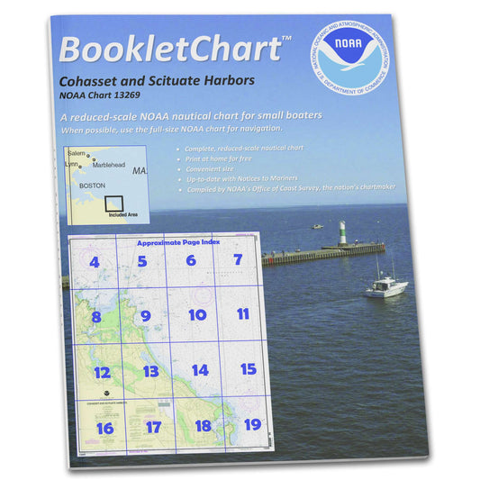Paradise Clay CB13269 HISTORICAL NOAA Booklet Chart Cohasset and Scituate Harbors
