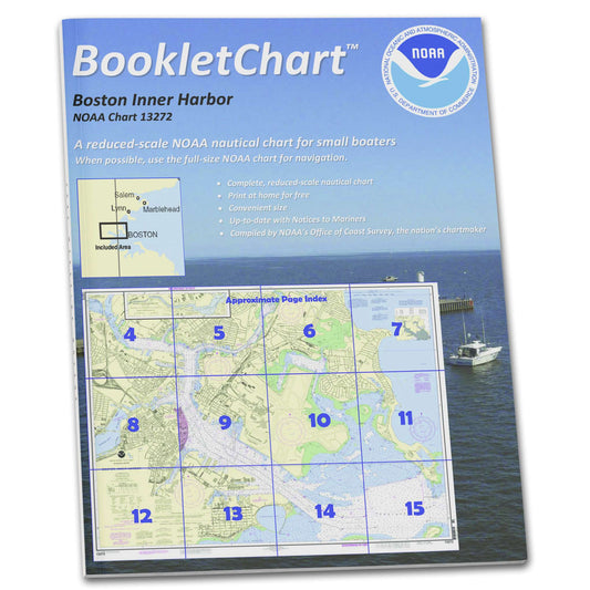 Paradise Clay CB13272 HISTORICAL NOAA Booklet Chart Boston Inner Harbor