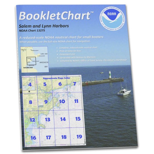 Paradise Clay CB13275 HISTORICAL NOAA Booklet Chart Salem and Lynn Harbors; Manchester Harbor