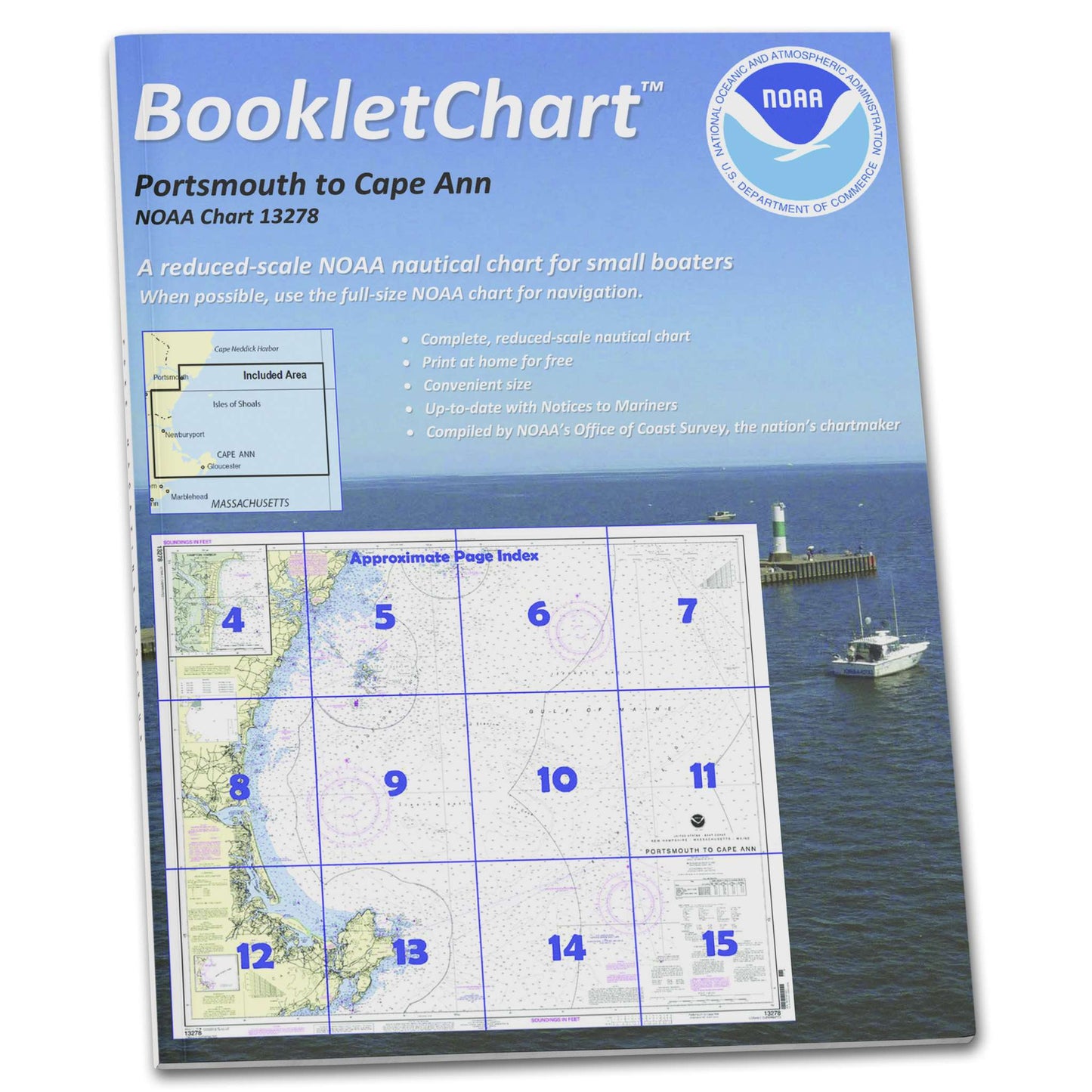 Paradise Clay CB13278 HISTORICAL NOAA Booklet Portsmouth to Cape Ann; Hampton Harbor