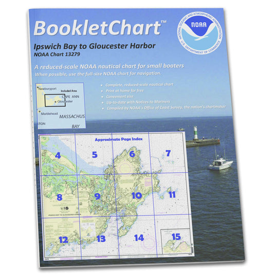 Paradise Clay CB13279 HISTORICAL NOAA Booklet Chart Ipswich Bay to Gloucester Harbor; Rockport Harbor