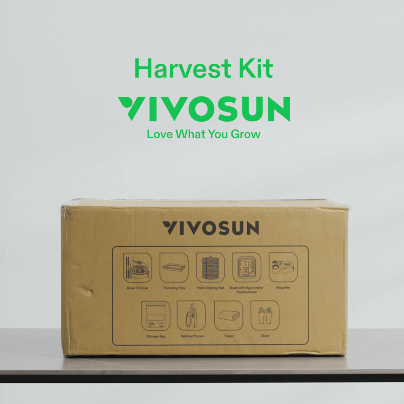 Vivosun Inclusive Harvest Kit, Includes 16” Bowl Trimmer, Trim Tray, Drying Rack, Bluetooth Hygrometer Thermometer, and All the Essential Tools for Successful Harvest