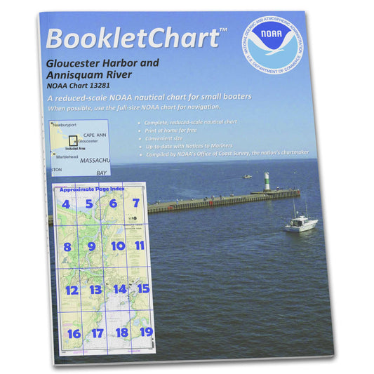 Paradise Clay CB13281 HISTORICAL NOAA Booklet Chart Gloucester Harbor and Annisquam River