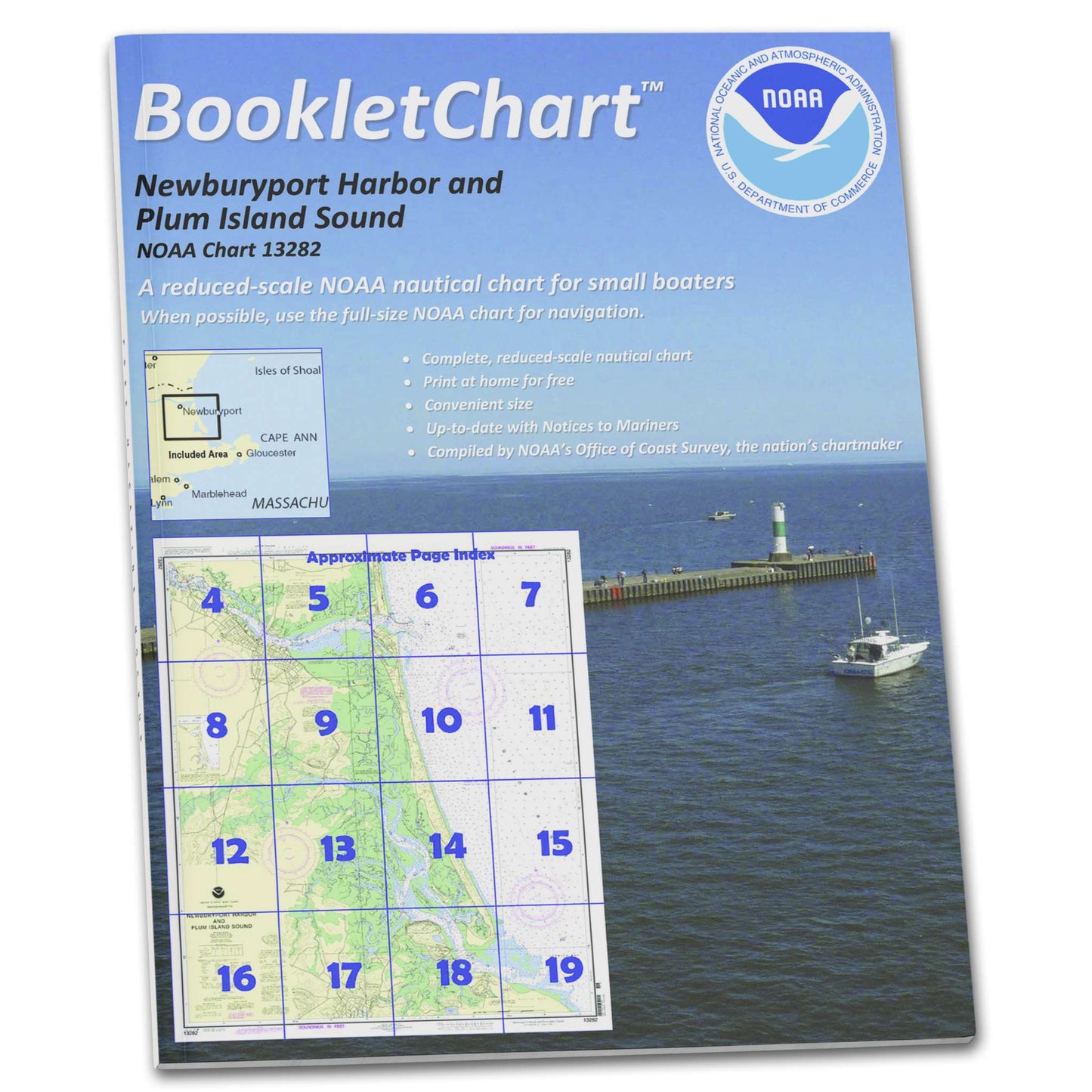 Paradise Clay CB13282 HISTORICAL NOAA Booklet Chart Newburyport Harbor and Plum Island Sound