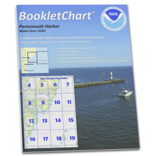 Paradise Clay CB13283 HISTORICAL NOAA Booklet Chart Portsmouth Harbor Cape Neddick Harbor to Isles of Shoals; Portsmouth H.