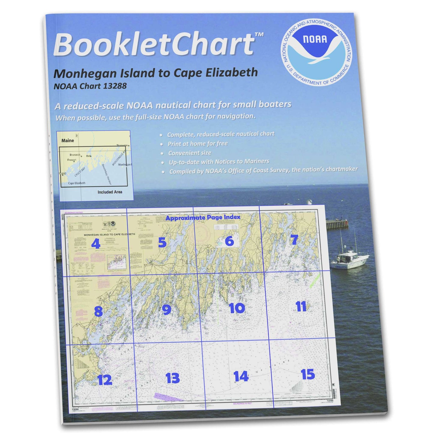 Paradise Clay CB13288 HISTORICAL NOAA Booklet Chart Monhegan Island to Cape Elizabeth
