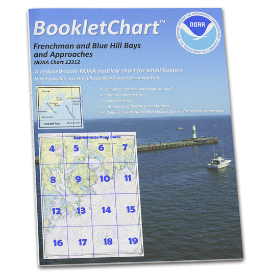 Paradise Clay CB13312 HISTORICAL NOAA Booklet Chart Frenchman and Blue Hill Bays and Approaches
