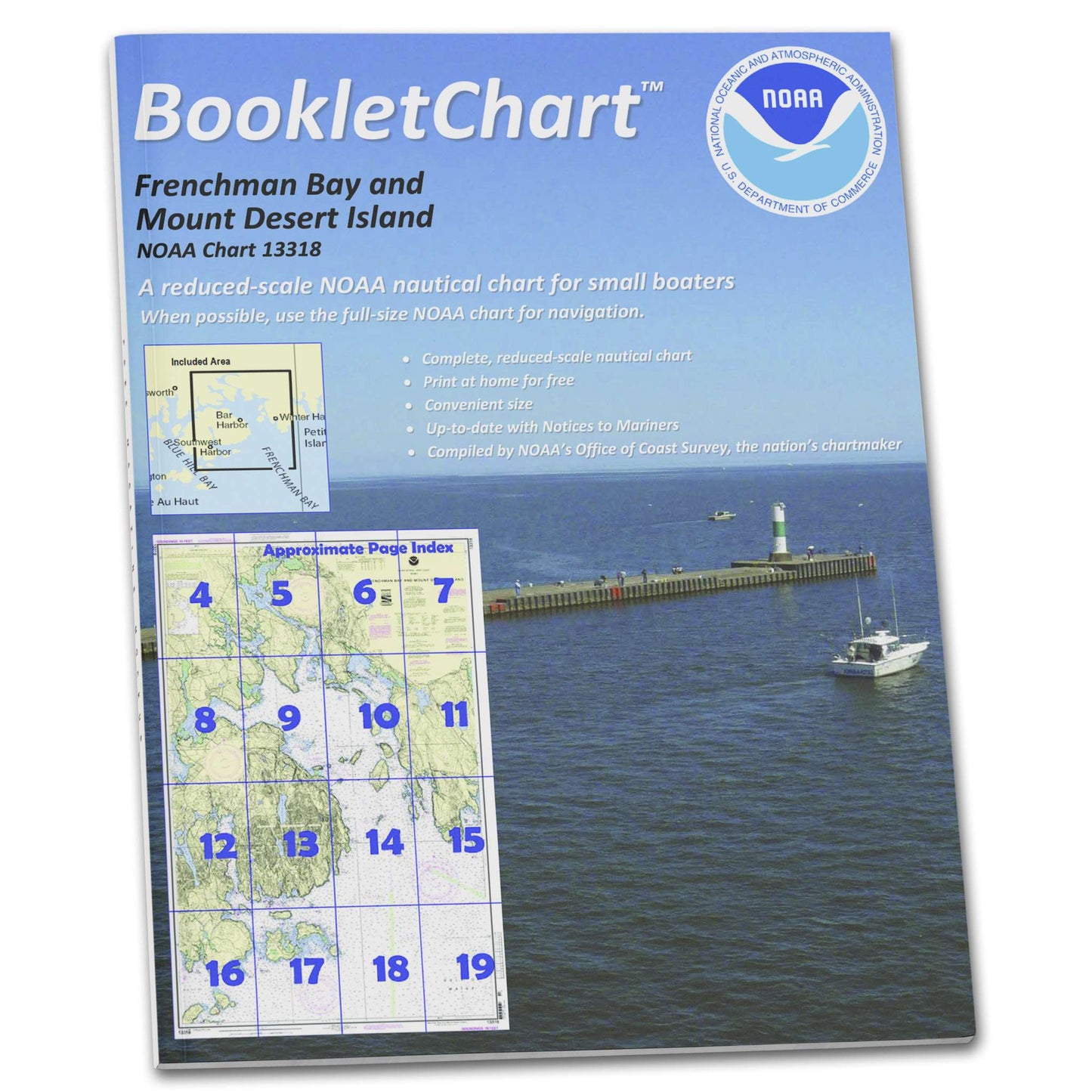 Paradise Clay CB13318 HISTORICAL NOAA Booklet Chart Frenchman Bay and Mount Desert lsland