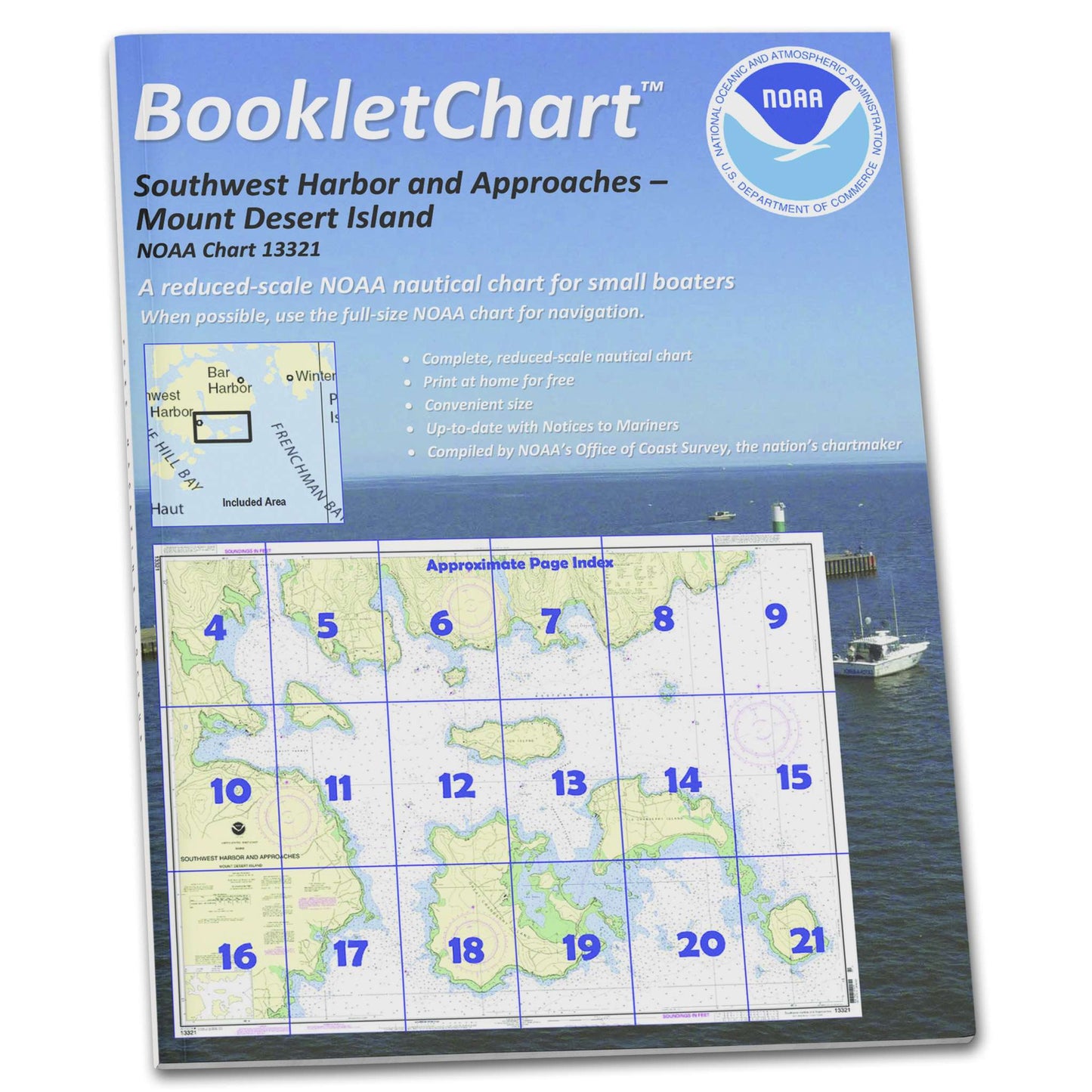 Paradise Clay CB13321 HISTORICAL NOAA Booklet Southwest Harbor and Approaches
