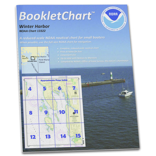 Paradise Clay CB13322 HISTORICAL NOAA Booklet Chart Winter Harbor
