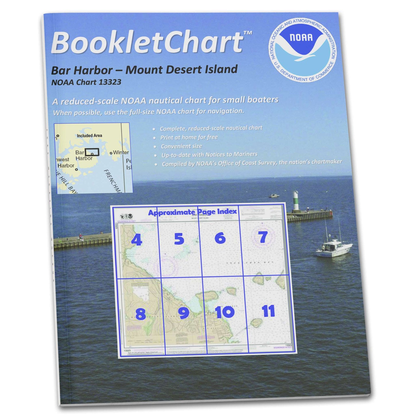 Paradise Clay CB13323 HISTORICAL NOAA Booklet Chart Bar Harbor Mount Desert Island