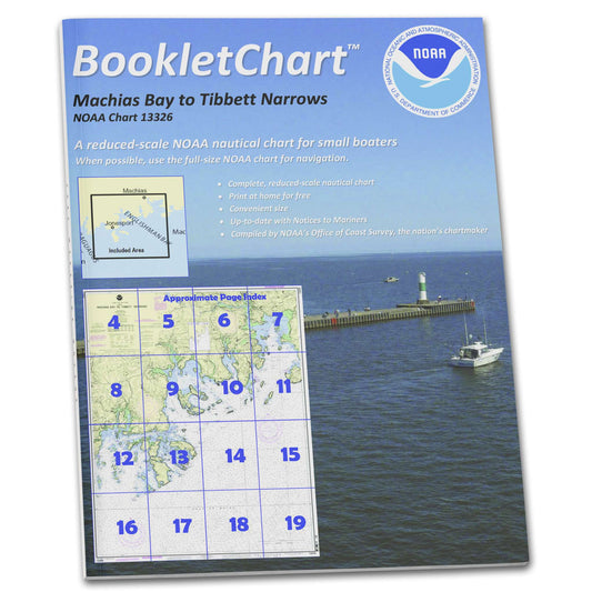 Paradise Clay CB13326 HISTORICAL NOAA Booklet Chart Machias Bay to Tibbett Narrows