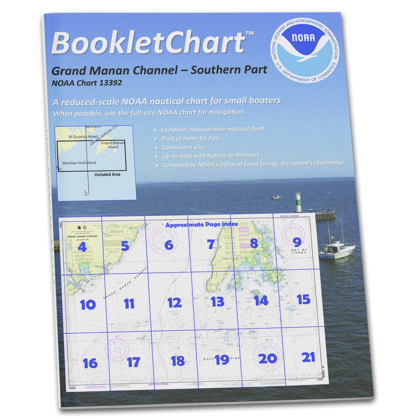 Paradise Clay CB13392 HISTORICAL NOAA Booklet Chart Grand Manan Channel Southern Part