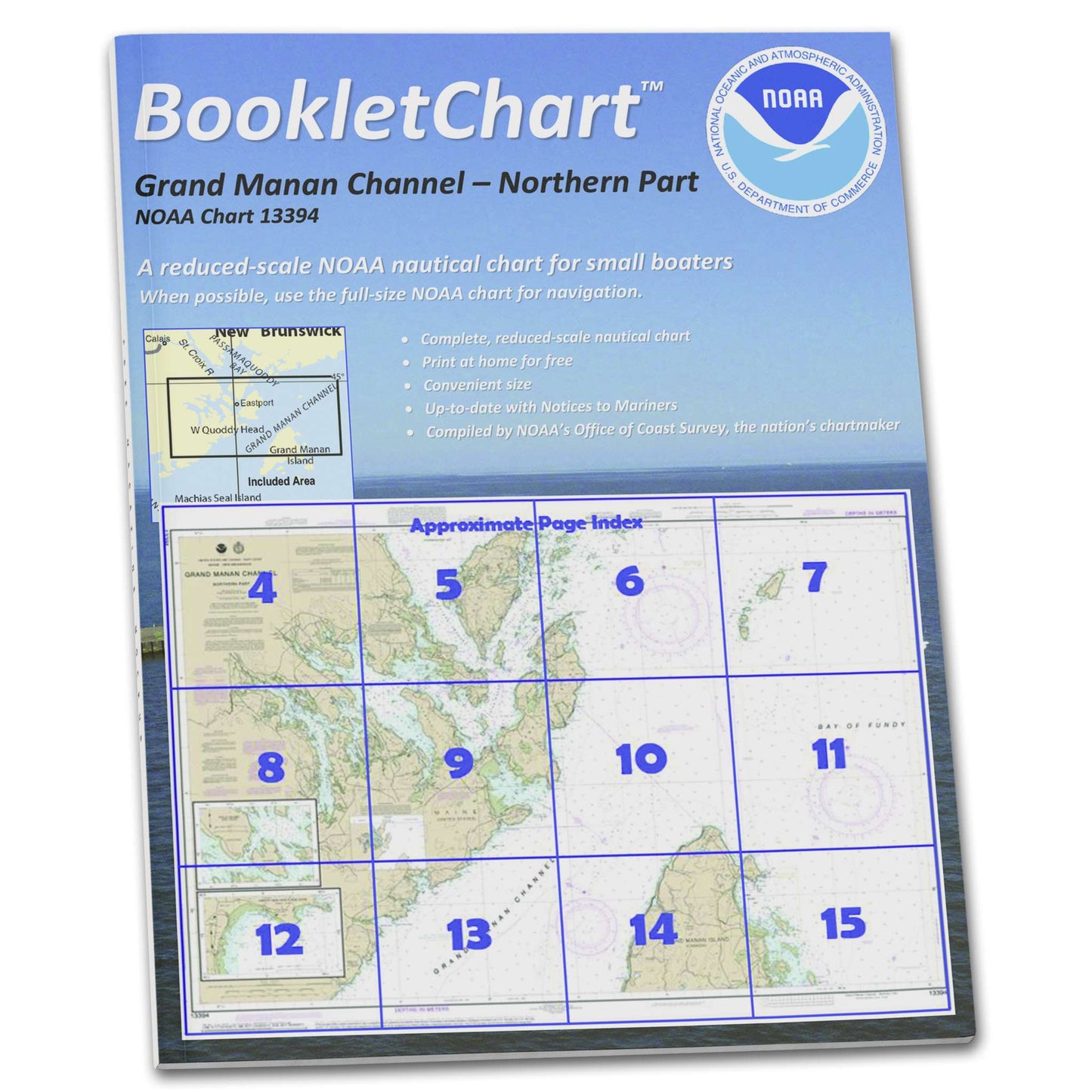 Paradise Clay CB13394 HISTORICAL NOAA Booklet Chart Grand Manan Channel Northern Part; North Head and Flagg Cove