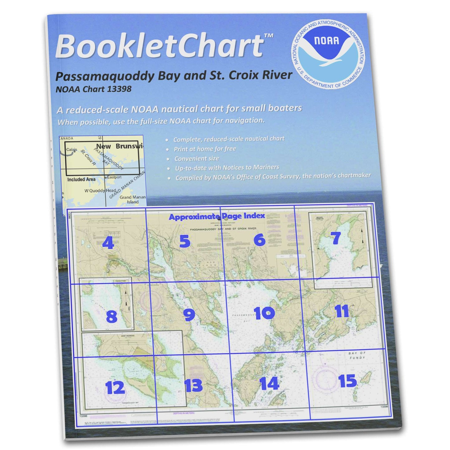 Paradise Clay CB13398 HISTORICAL NOAA Booklet Chart Passamaquoddy Bay and St. Croix River; Beaver Harbor; Saint Andrews; T.