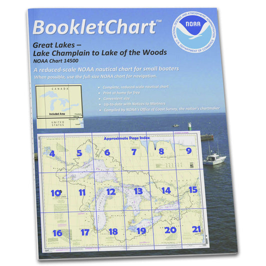 Paradise Clay CB14500 HISTORICAL NOAA Booklet Chart Great Lakes: Lake Champlain to Lake of The Woods, Handy 8.5" x 11" Size. Paper Chart Book Designed for use Aboard Small Craft