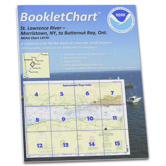 Paradise Clay CB14770 HISTORICAL NOAA Booklet Chart Morristown: N.Y. to Butternut: ONT.