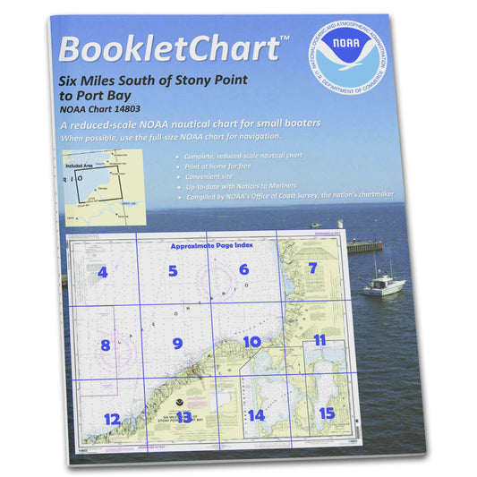 Paradise Clay CB14803 HISTORICAL NOAA Booklet Chart Six Miles South of Stony Point to Port Bay;North Pond;Little Sodus Bay.