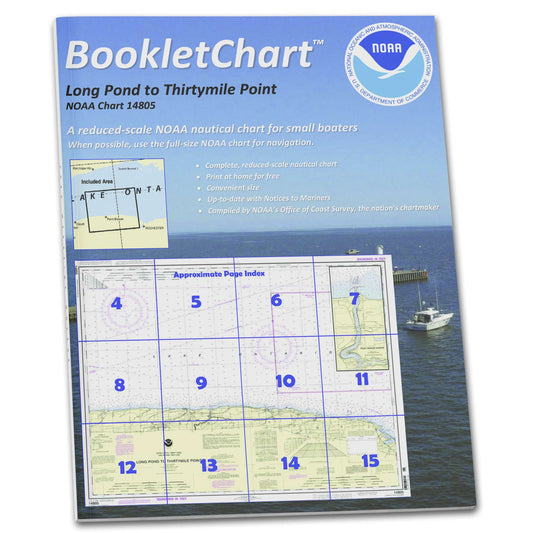 Paradise Clay CB14805 HISTORICAL NOAA Booklet Chart Long Pond to Thirtymile Point;Point Breeze Harbor