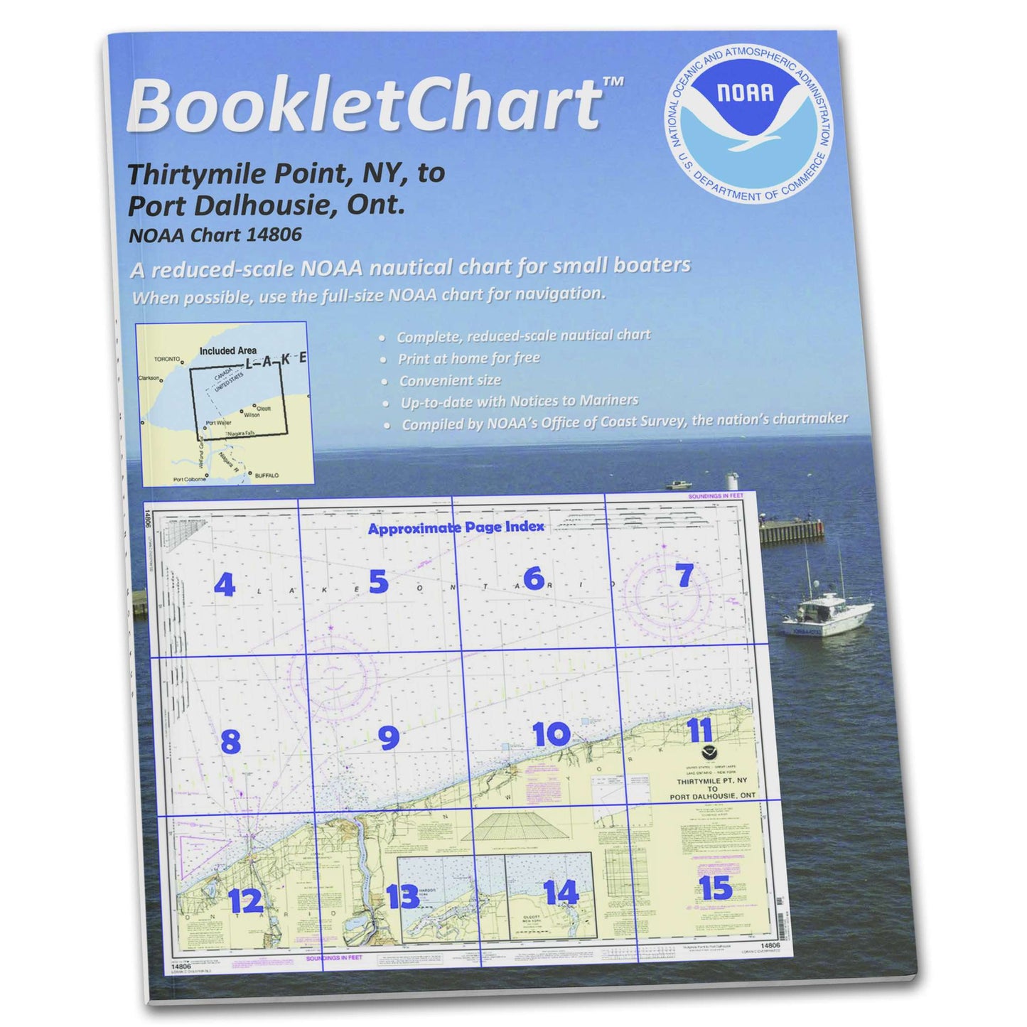 Paradise Clay CB14806 HISTORICAL NOAA Booklet Chart Thirtymile Point: N.Y.: to Port Dalhousie: ONT.