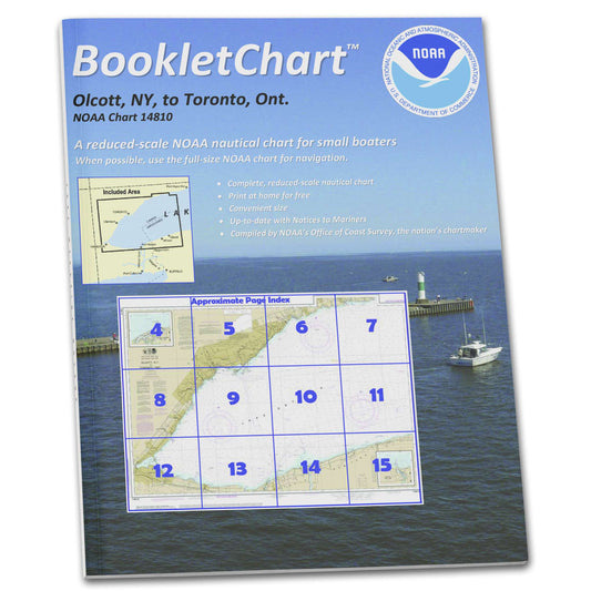 Paradise Clay CB14810 HISTORICAL NOAA Booklet Chart Olcott Harbor to Toronto; Olcott and Wilson Harbors