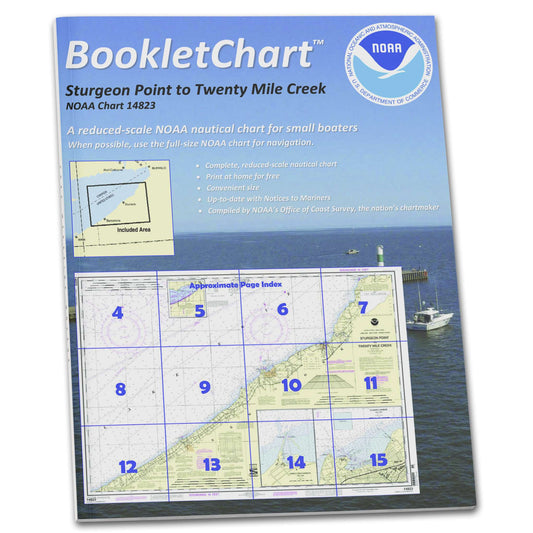 Paradise Clay CB14823 HISTORICAL NOAA Booklet Chart Sturgeon Point to Twentymile Creek;Dunkirk Harbor;Barcelona Harbor