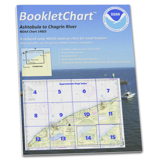 Paradise Clay CB14825 HISTORICAL NOAA Booklet Chart Ashtabula to Chagrin River;Mentor Harbor;Chagrin River