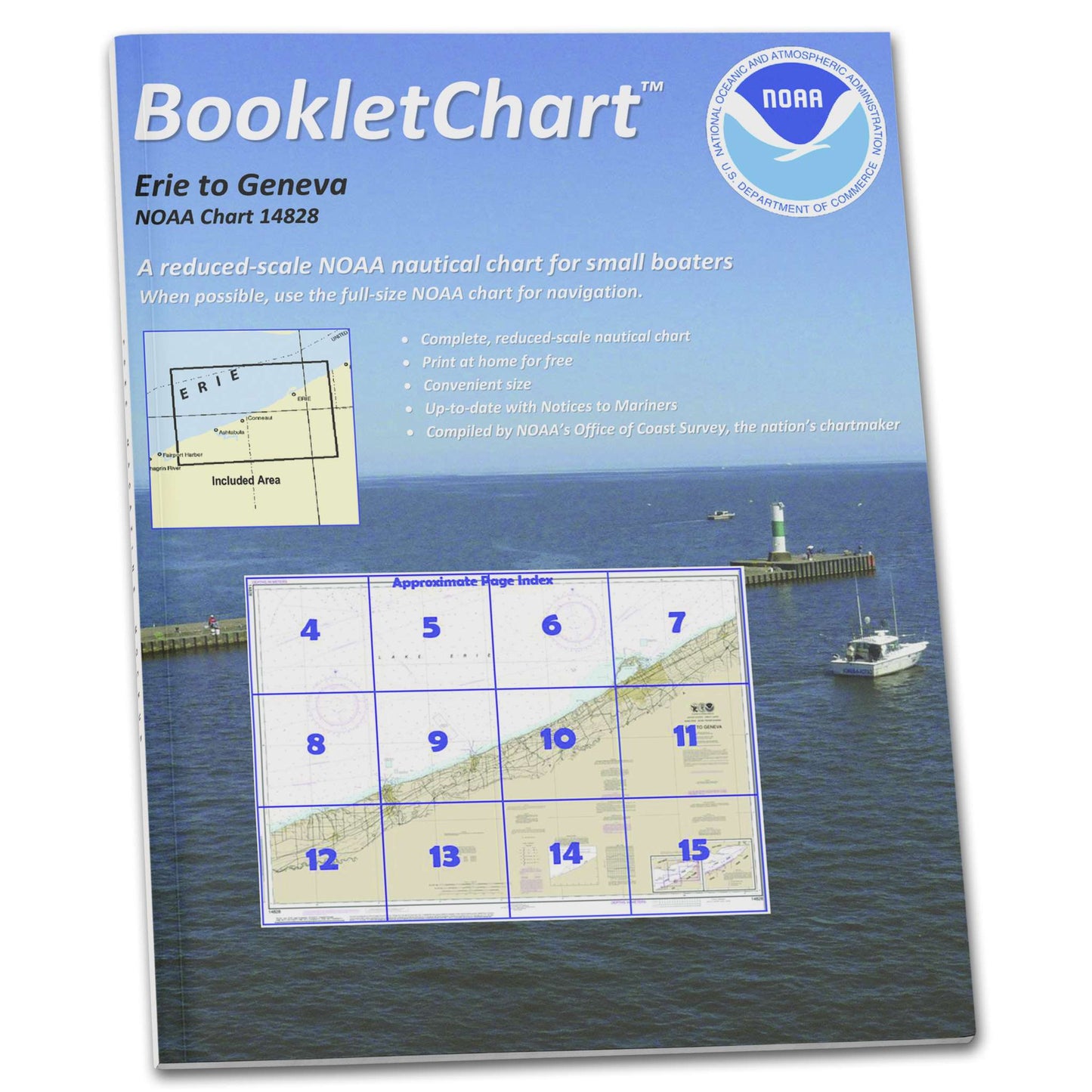 Paradise Clay CB14828 HISTORICAL NOAA Booklet Chart Erie to Geneva