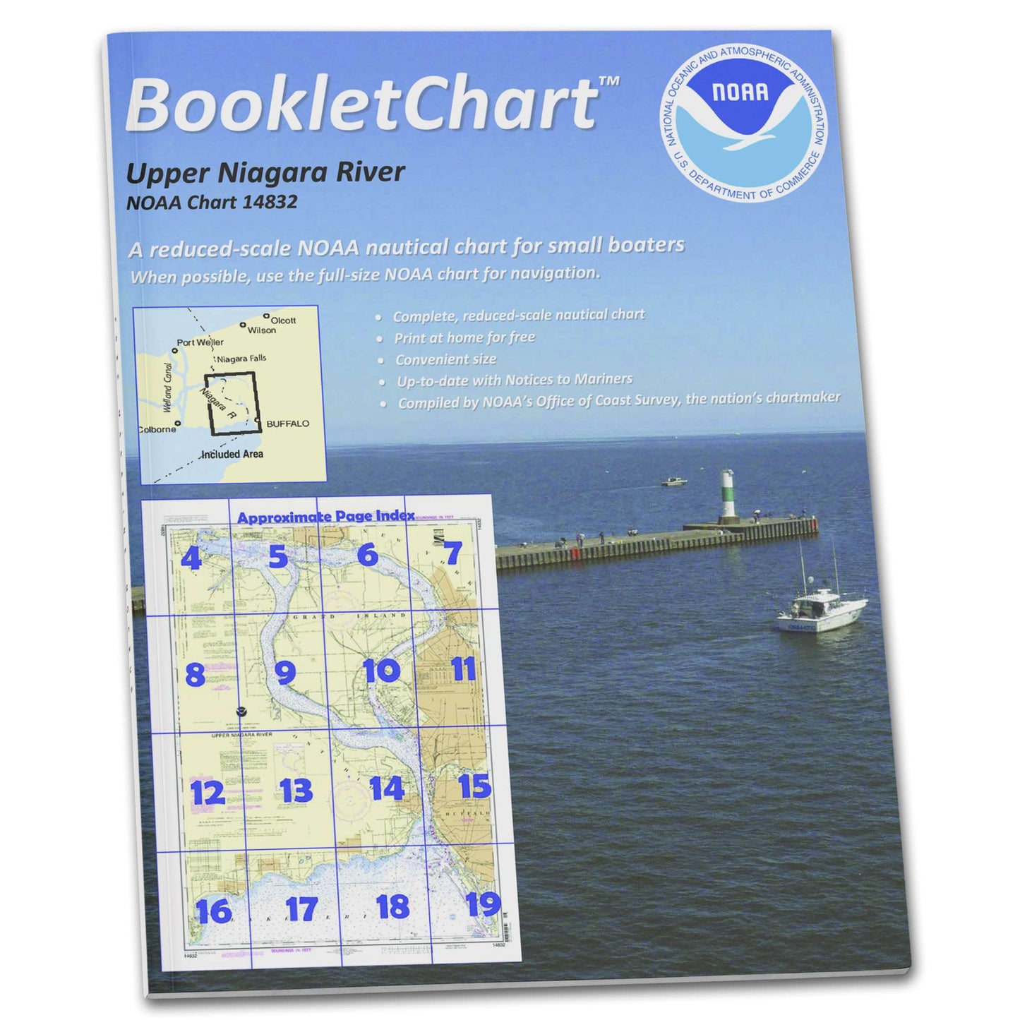 Paradise Clay CB14832 HISTORICAL NOAA Booklet Chart Niagara Falls to Buffalo
