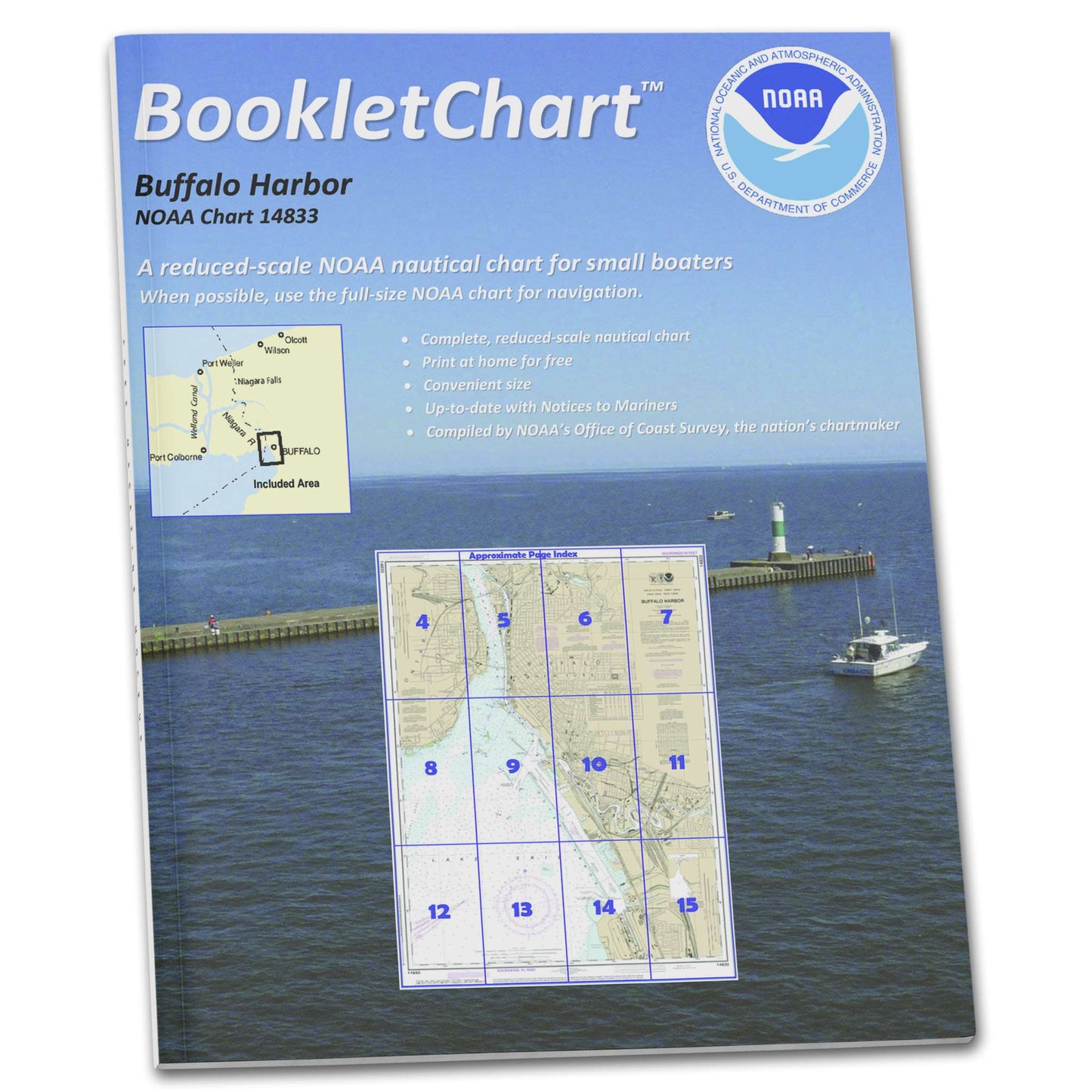 Paradise Clay CB14833 HISTORICAL NOAA Booklet Chart Buffalo Harbor