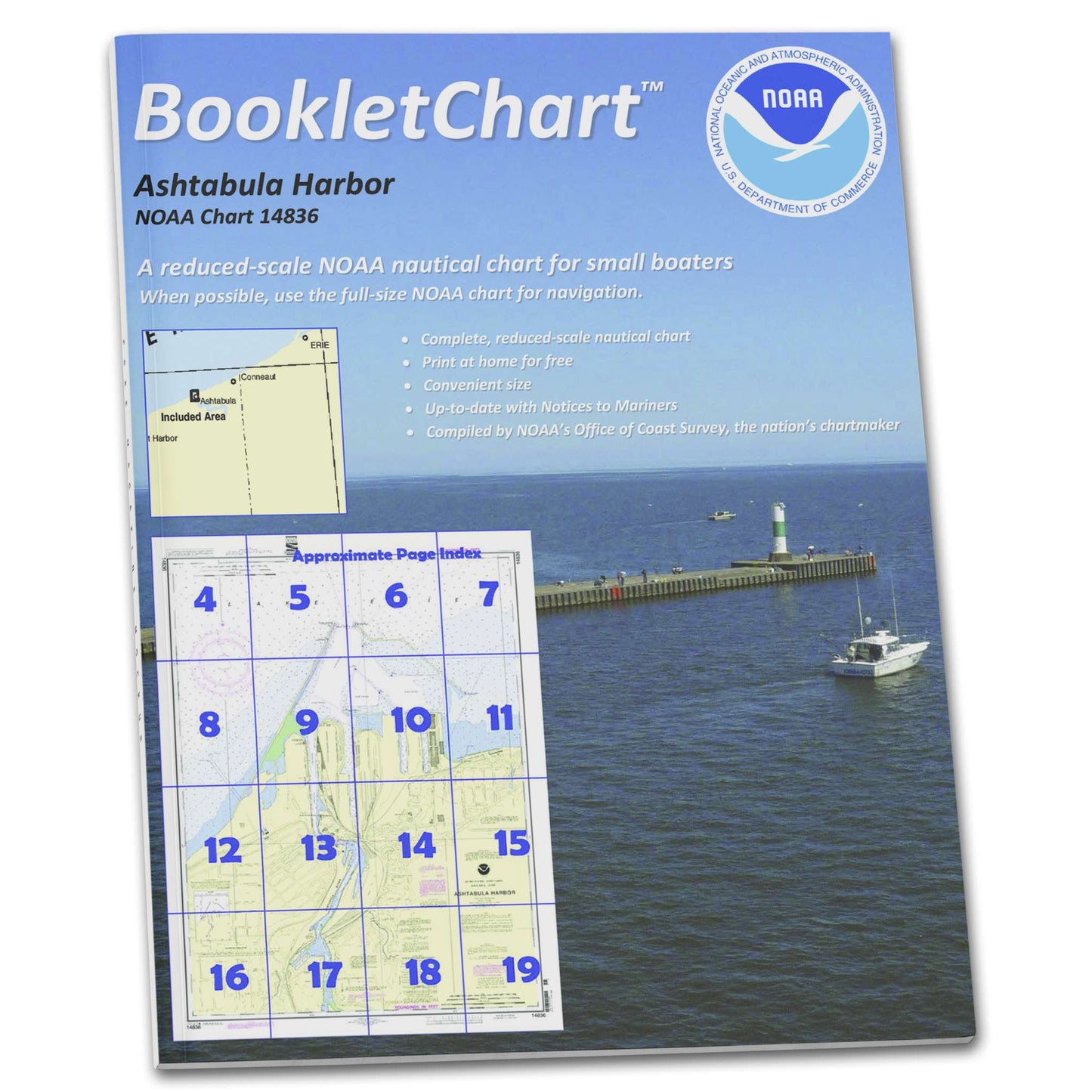 Paradise Clay CB14836 HISTORICAL NOAA Booklet Chart Ashtabula Harbor