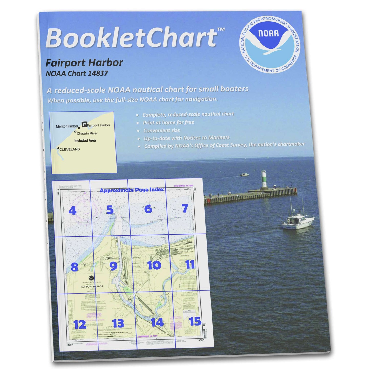 Paradise Clay CB14837 HISTORICAL NOAA Booklet Chart Fairport Harbor