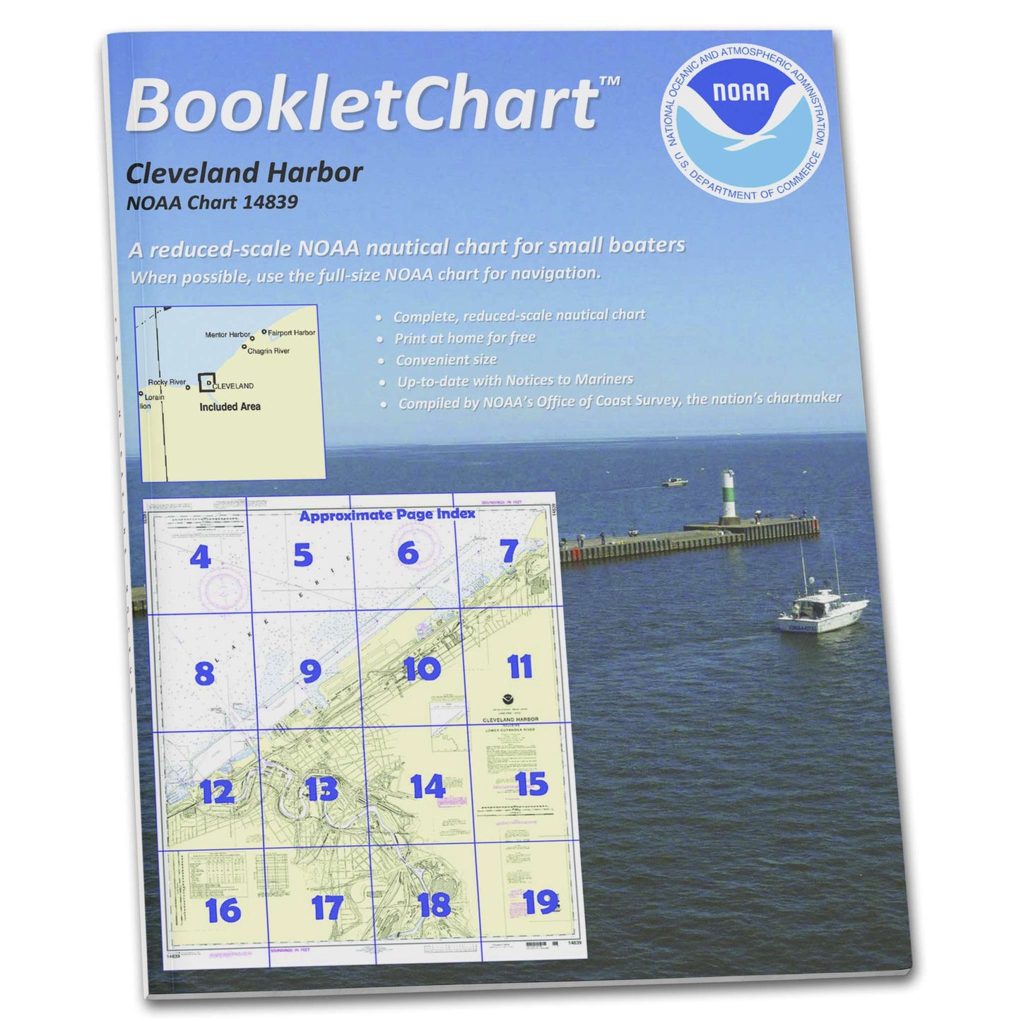 Paradise Clay CB14839 HISTORICAL NOAA Booklet Cleveland Harbor: Including Lower Cuyahoga River