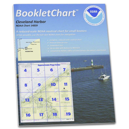 Paradise Clay CB14839 HISTORICAL NOAA Booklet Cleveland Harbor: Including Lower Cuyahoga River