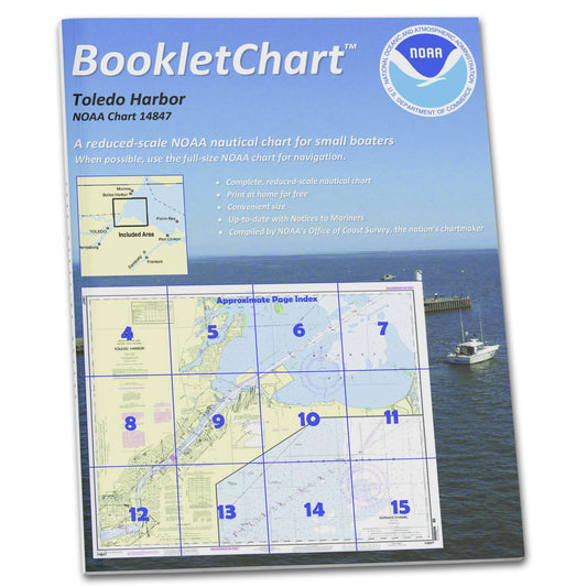 Paradise Clay CB14847 HISTORICAL NOAA Booklet Chart Toledo Harbor;Entrance Channel to Harbor