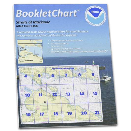 Paradise Clay CB14880 HISTORICAL NOAA Booklet Chart Straits of Mackinac