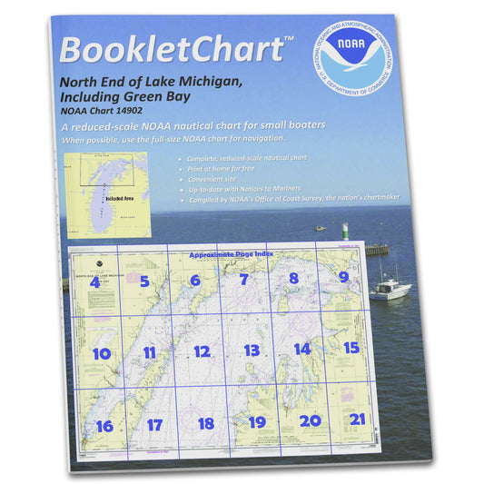Paradise Clay CB14902 HISTORICAL NOAA Booklet Chart North end of Lake Michigan: Including Green Bay