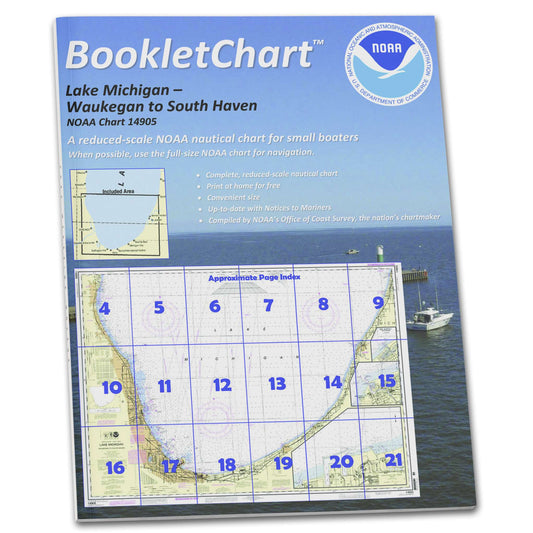 Paradise Clay CB14905 HISTORICAL NOAA Booklet Chart Waukegan to South Haven;Michigan City;Burns International Harbor;New B.