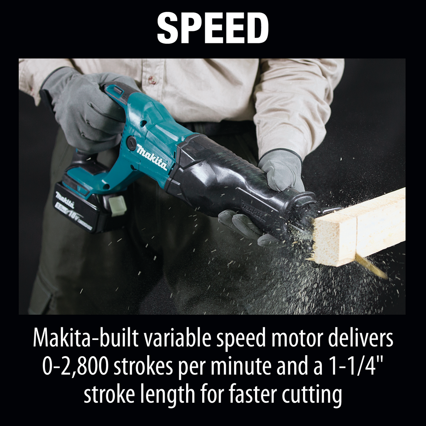 Makita XRJ04T 18V LXT® Lithium‘Ion Cordless Recipro Saw Kit (5.0Ah)