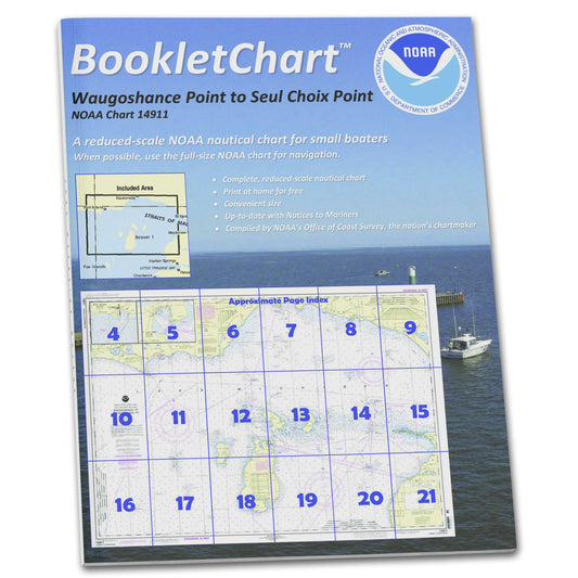 Paradise Clay CB14911 HISTORICAL NOAA Booklet Chart Waugoshance Point to Seul Choix Point: Including Beaver Island Group;P.