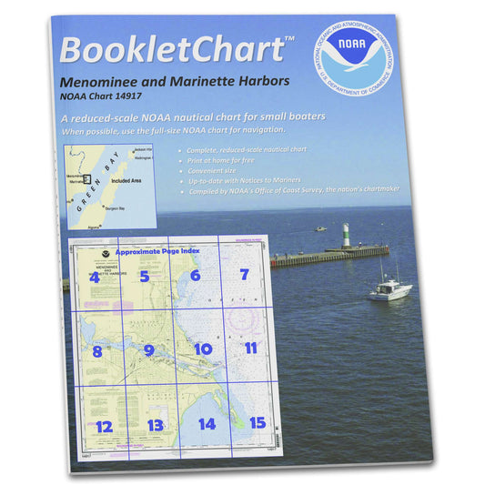 Paradise Clay CB14917 HISTORICAL NOAA Booklet Chart Menominee and Marinette Harbors