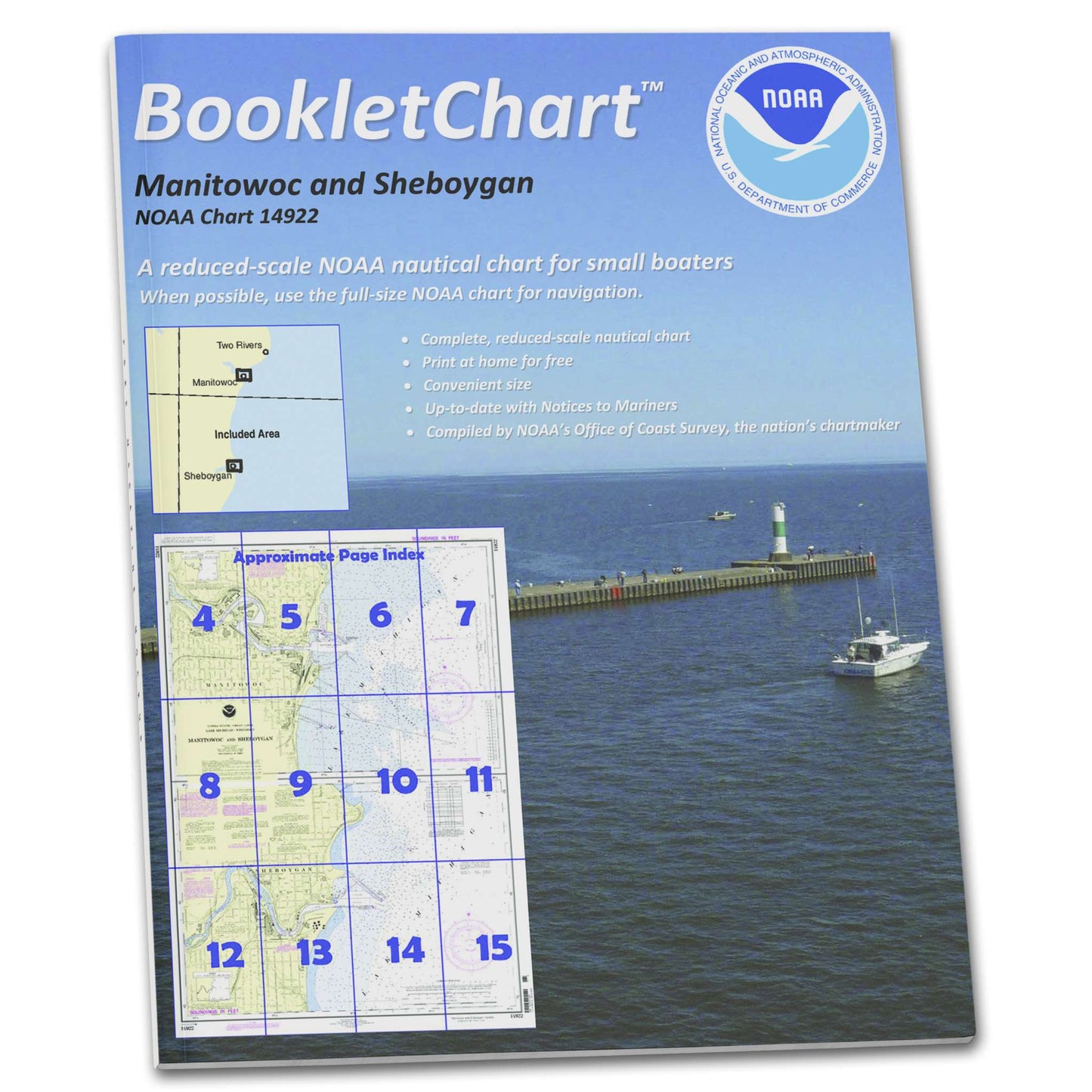 Paradise Clay CB14922 HISTORICAL NOAA Booklet Chart Manitowoc and Sheboygan