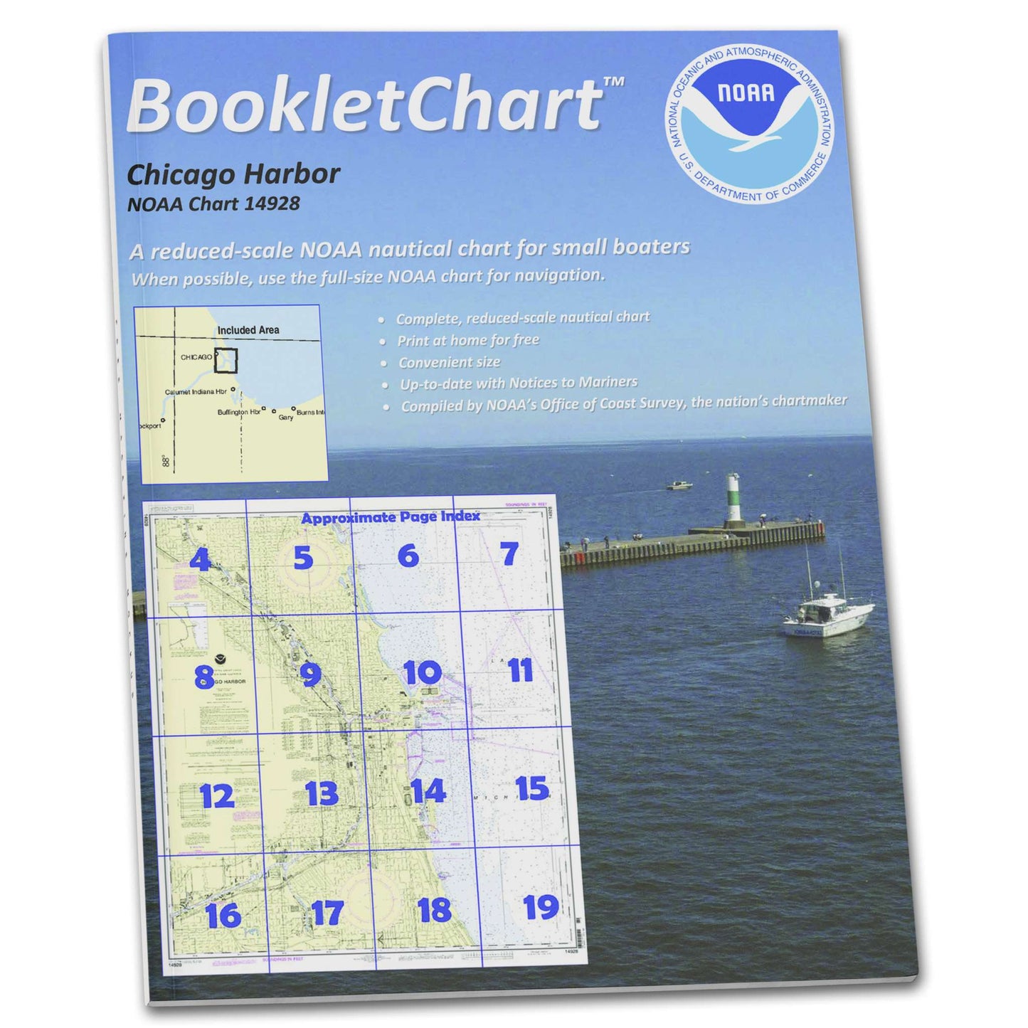 Paradise Clay CB14928 HISTORICAL NOAA Booklet Chart Chicago Harbor