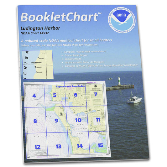 Paradise Clay CB14937 HISTORICAL NOAA Booklet Chart Ludington Harbor