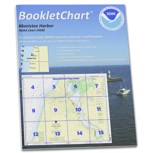 Paradise Clay CB14938 HISTORICAL NOAA Booklet Chart Manistee Harbor and Manistee Lake