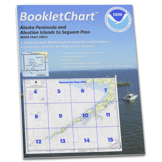 Paradise Clay CB16011 NOAA Booklet Chart Alaska Peninsula and Aleutian Islands to Seguam Pass