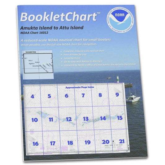 Paradise Clay CB16012 NOAA Booklet Chart Aleutian Islands Amukta Island to Attu Island