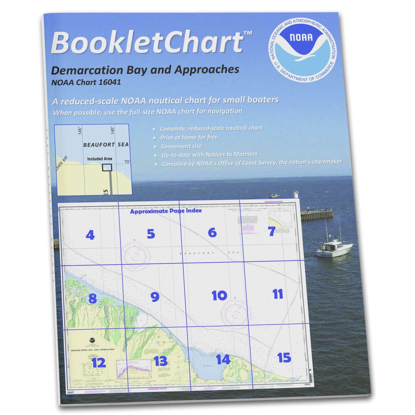 Paradise Clay CB16041 HISTORICAL NOAA Booklet Chart Demarcation Bay and approaches