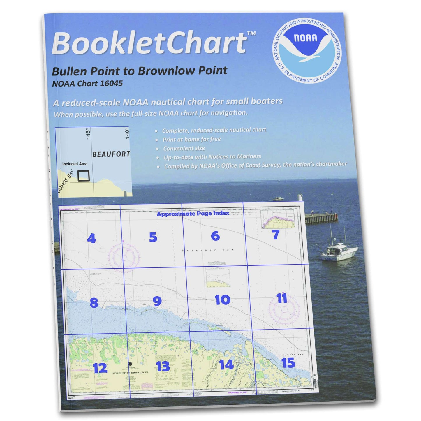 Paradise Clay CB16045 HISTORICAL NOAA Booklet Chart Bullen Pt. to Brownlow Pt.