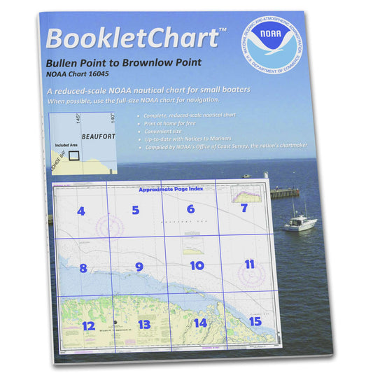 Paradise Clay CB16045 HISTORICAL NOAA Booklet Chart Bullen Pt. to Brownlow Pt.